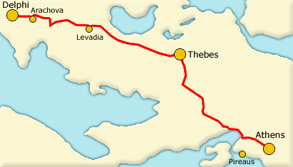 Archaeological Map of Delphi - delphic oracle