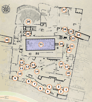 map of ancient greece - archaeological map of delphi